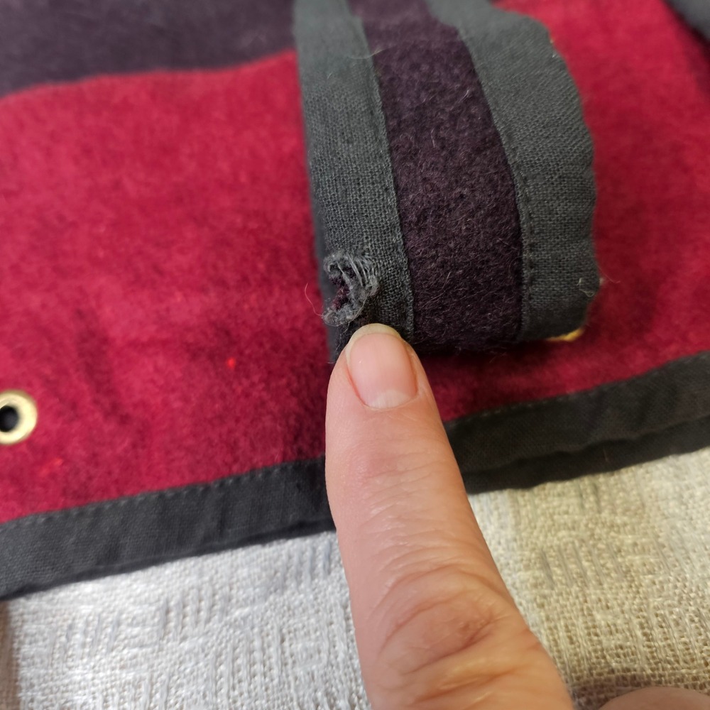 Vintage Handcrafted Wool Striped Backpack Boho Folk Tribal Bag - Picture 7 of 9